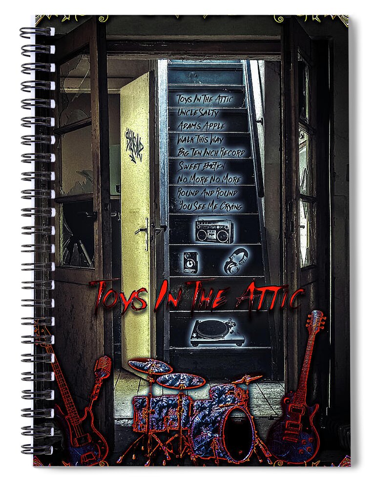 Walk Spiral Notebook featuring the digital art Toys In The Attic by Michael Damiani