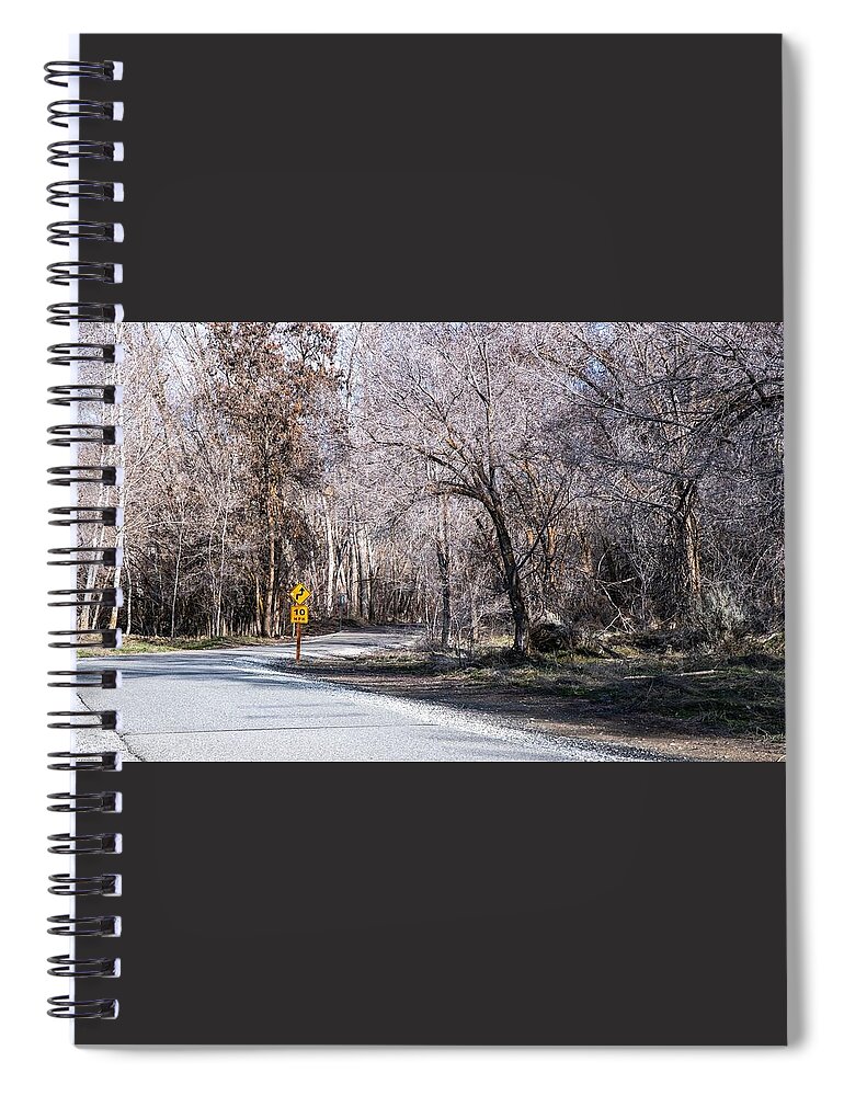 Trail North At 19 Street Spiral Notebook featuring the photograph Trail North at 19 Street by Tom Cochran