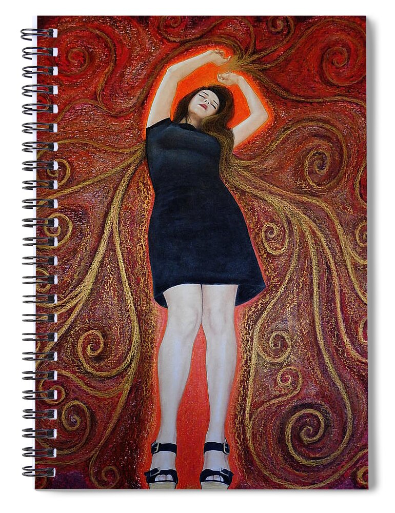 Trance Spiral Notebook featuring the painting Trance by Lynet McDonald