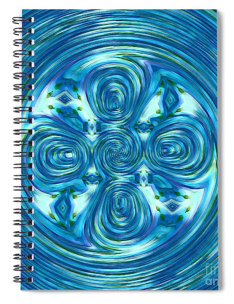  Spiral Notebook featuring the digital art Tranquil by Rachel Hannah