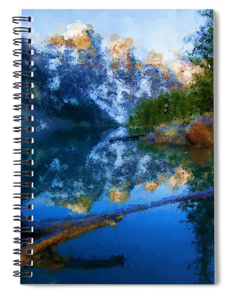  Spiral Notebook featuring the digital art Tranquil River by Armin Sabanovic