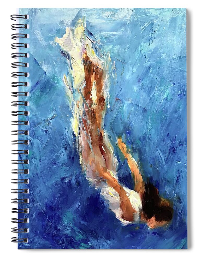 Figurative Spiral Notebook featuring the painting Transcendence by Ashlee Trcka