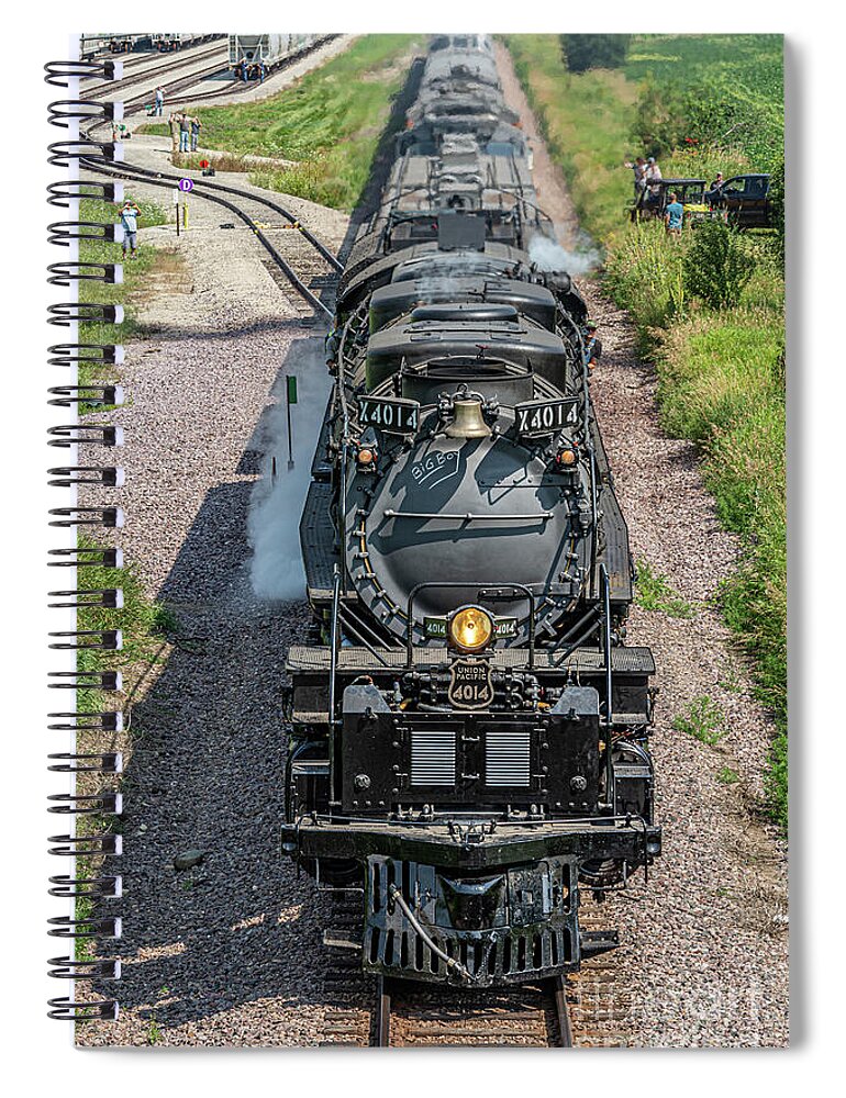 Big Boy Spiral Notebook featuring the photograph Transfixed by the Train by Amfmgirl Photography