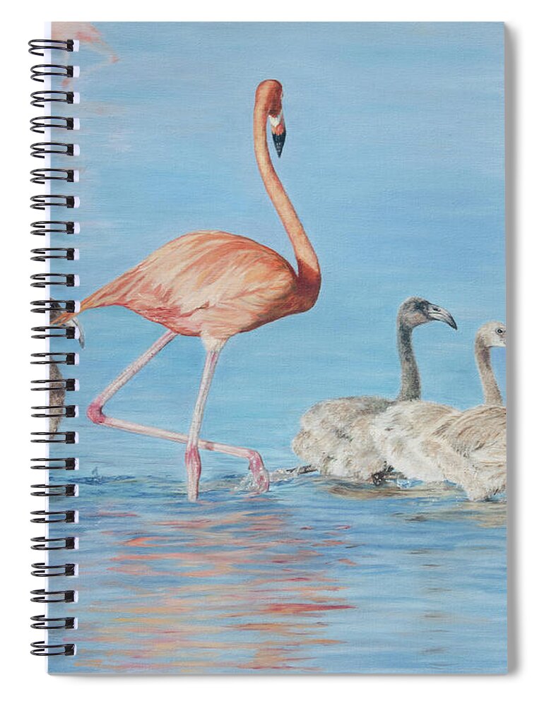 Roshanne Spiral Notebook featuring the painting Transformation by Roshanne Minnis-Eyma