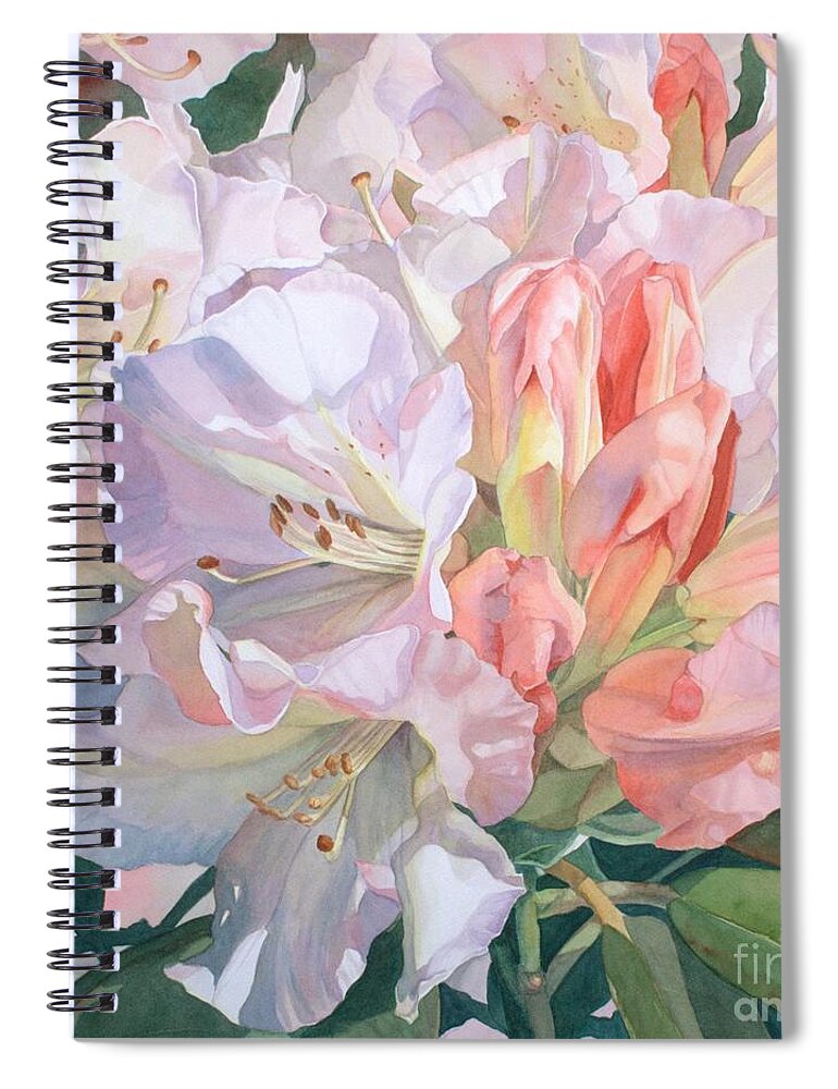 Jan Lawnikanis Spiral Notebook featuring the painting Translucence square size by Jan Lawnikanis