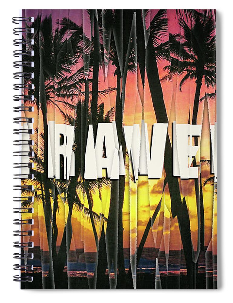 Travel Spiral Notebook featuring the digital art Travel by Phil Perkins