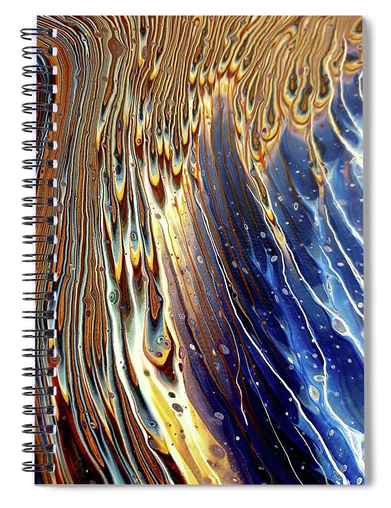 Abstract Spiral Notebook featuring the painting Travel Through Time3 by Themayart