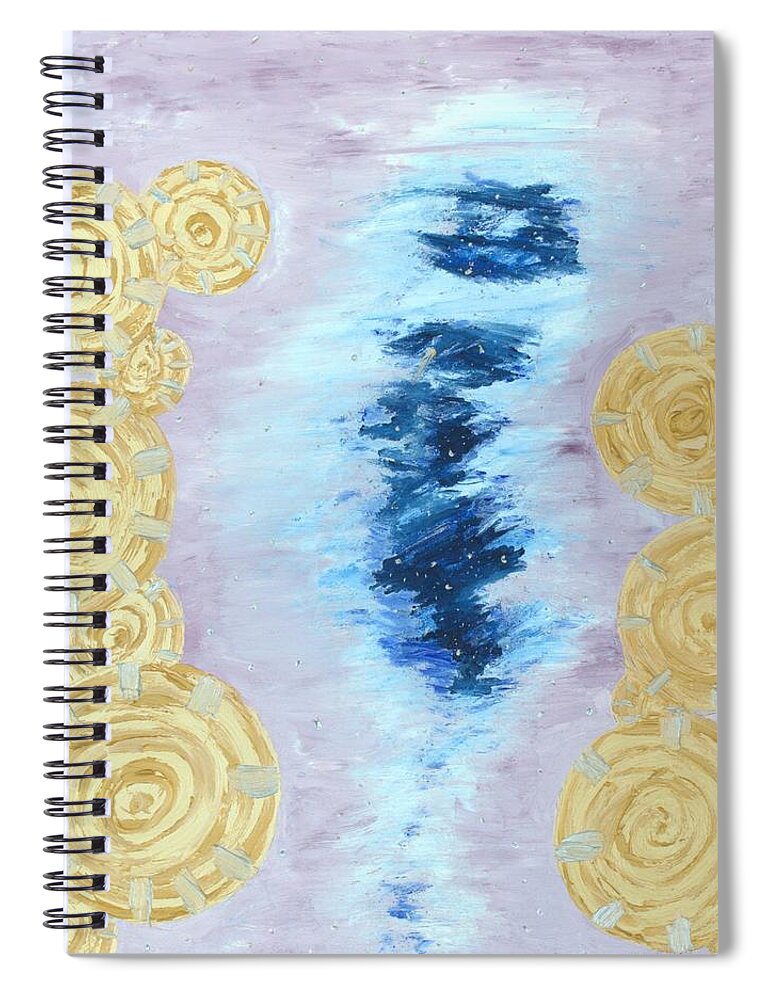Inspired Works Of Art Spiral Notebook featuring the painting Travelling by Christina Knight