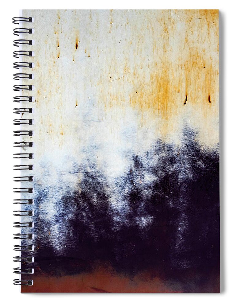 Abstract Spiral Notebook featuring the photograph Tree Line Silhouette by Jani Freimann