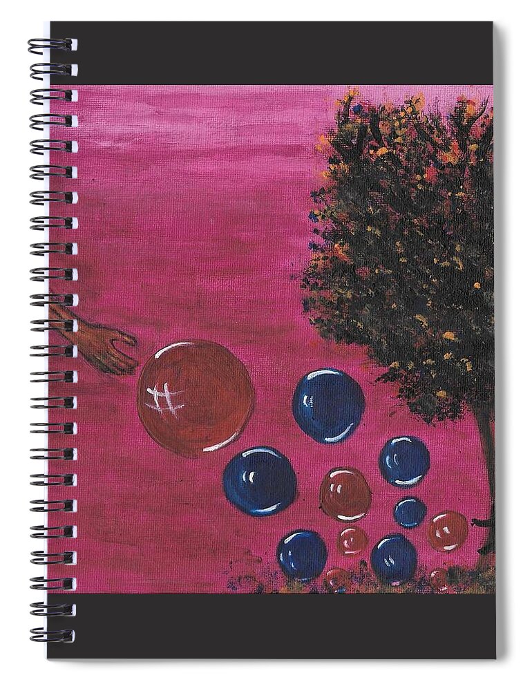 Trees Spiral Notebook featuring the painting Tree of Life by Esoteric Gardens KN