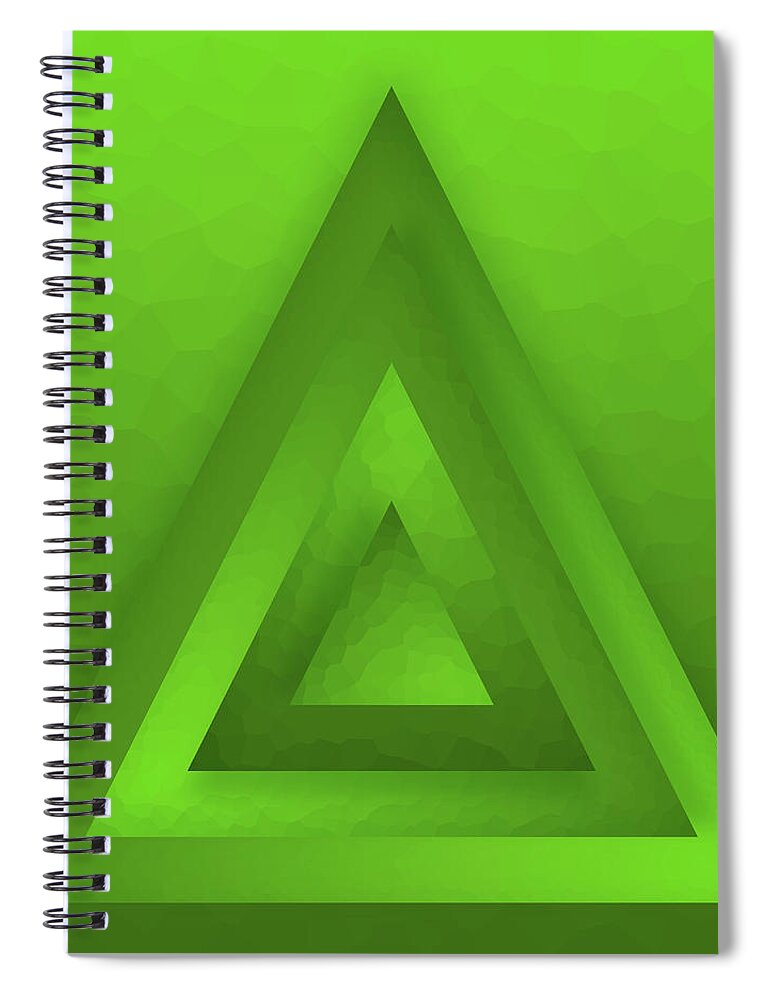 Abstract Spiral Notebook featuring the digital art Tree Pyramid by Liquid Eye