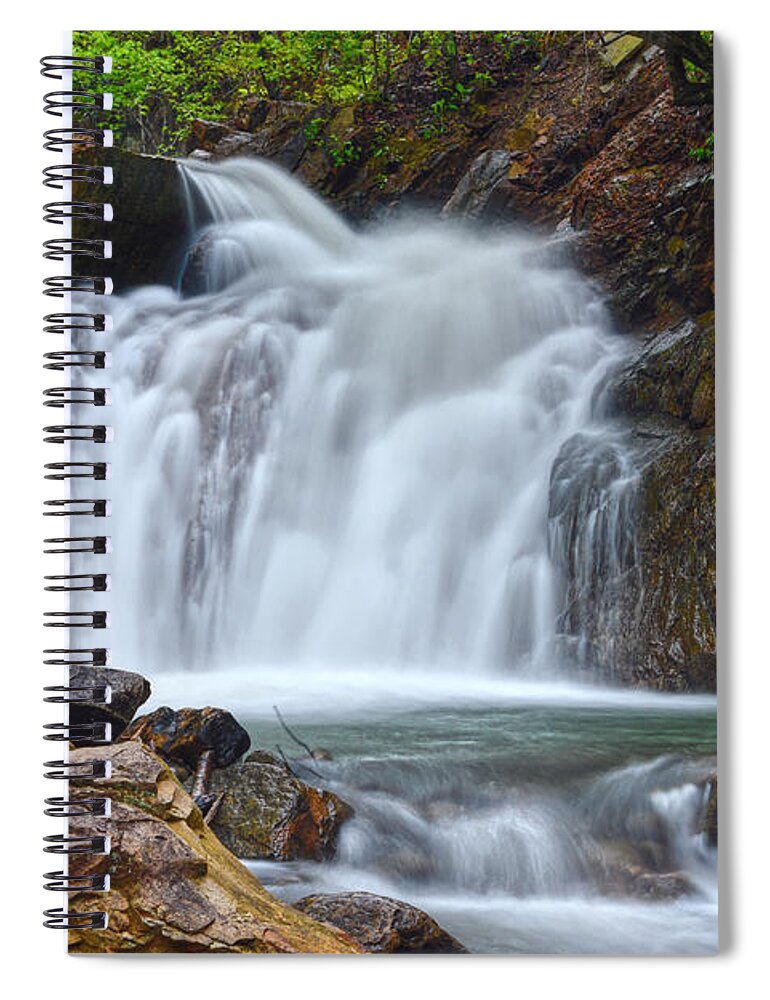 Triple Falls Spiral Notebook featuring the photograph Triple Falls On Bruce Creek 2 by Phil Perkins