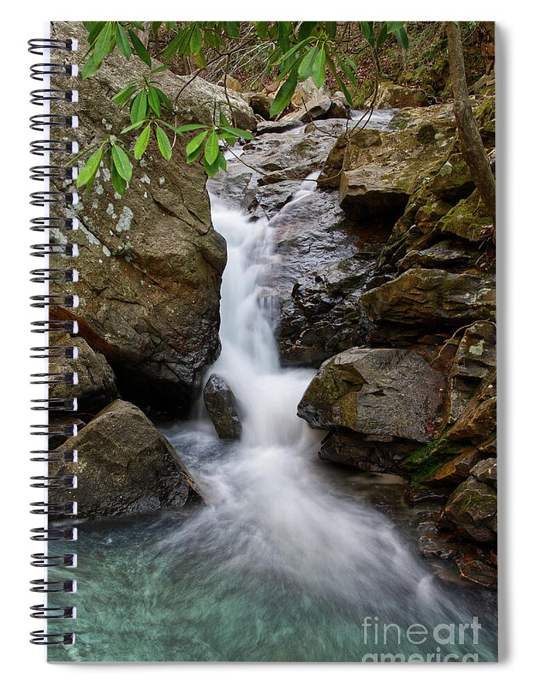 Triple Falls Spiral Notebook featuring the photograph Triple Falls On Bruce Creek 21 by Phil Perkins