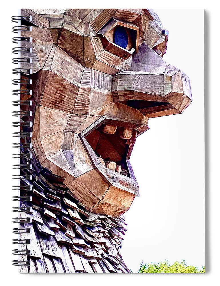 Troll Spiral Notebook featuring the photograph Troll Barking by Kerry Obrist