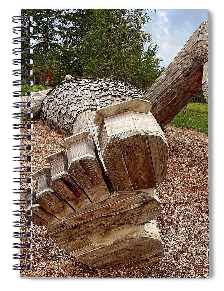 Troll Spiral Notebook featuring the photograph Troll in Repose by Kerry Obrist