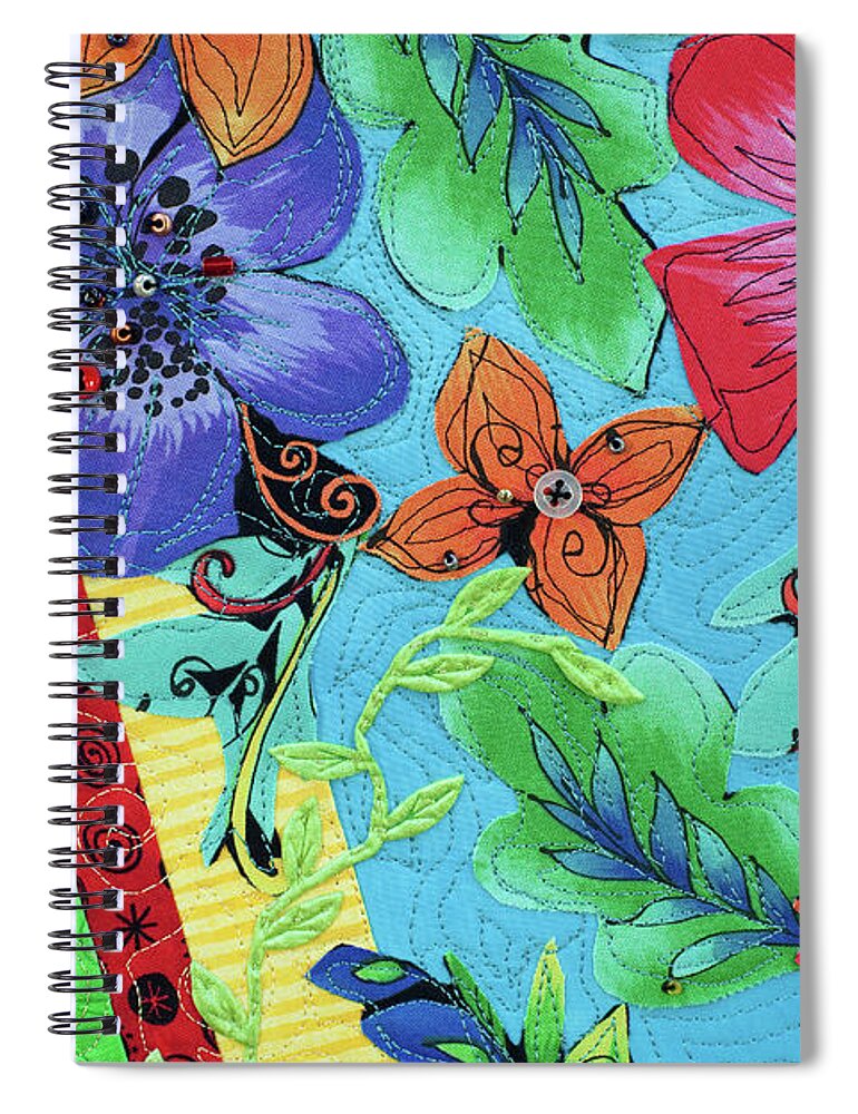 Tropical Breeze2 Spiral Notebook featuring the mixed media Tropical Breeze 2 by Vivian Aumond