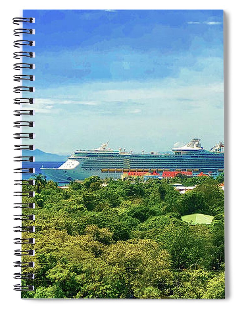 Tropical Spiral Notebook featuring the photograph Tropical Port of Paradise by GW Mireles