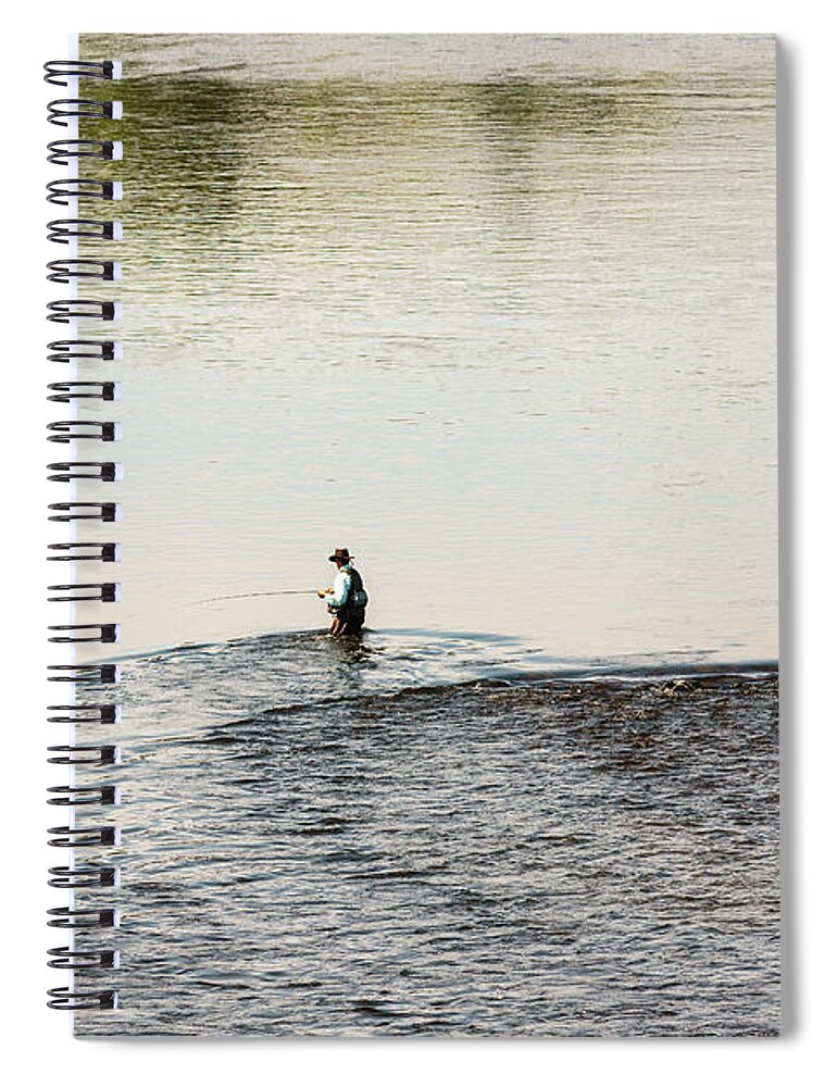 Trout Spiral Notebook featuring the photograph Trout Fishing 2 by Amelia Pearn
