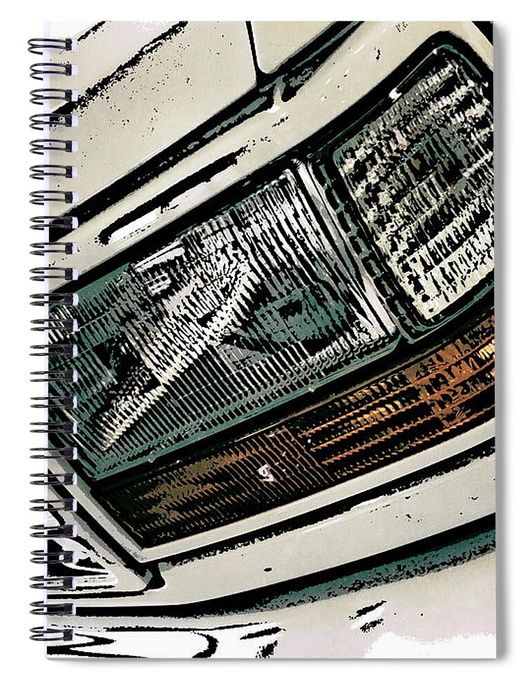 Truck Spiral Notebook featuring the digital art Truck Headlight by Phil Perkins