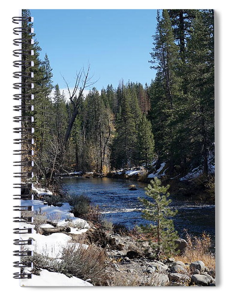 Truckee Spiral Notebook featuring the photograph Truckee River Fall 2021 by Brent Knippel