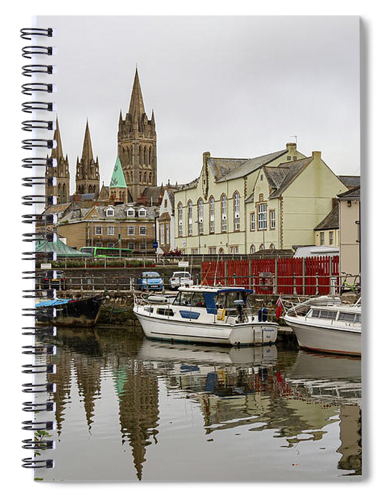 Cathedral Spiral Notebook featuring the photograph Truro, Cornwall by Shirley Mitchell