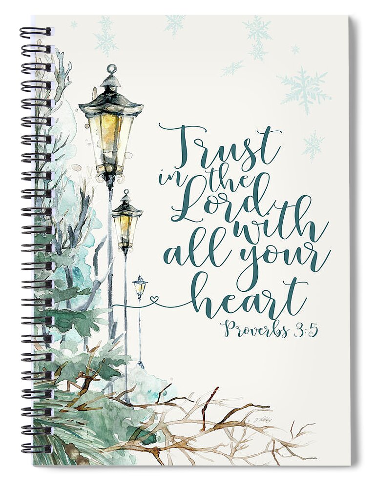 Trust In The Lord Spiral Notebook featuring the painting Trust In The Lord by Jordan Blackstone