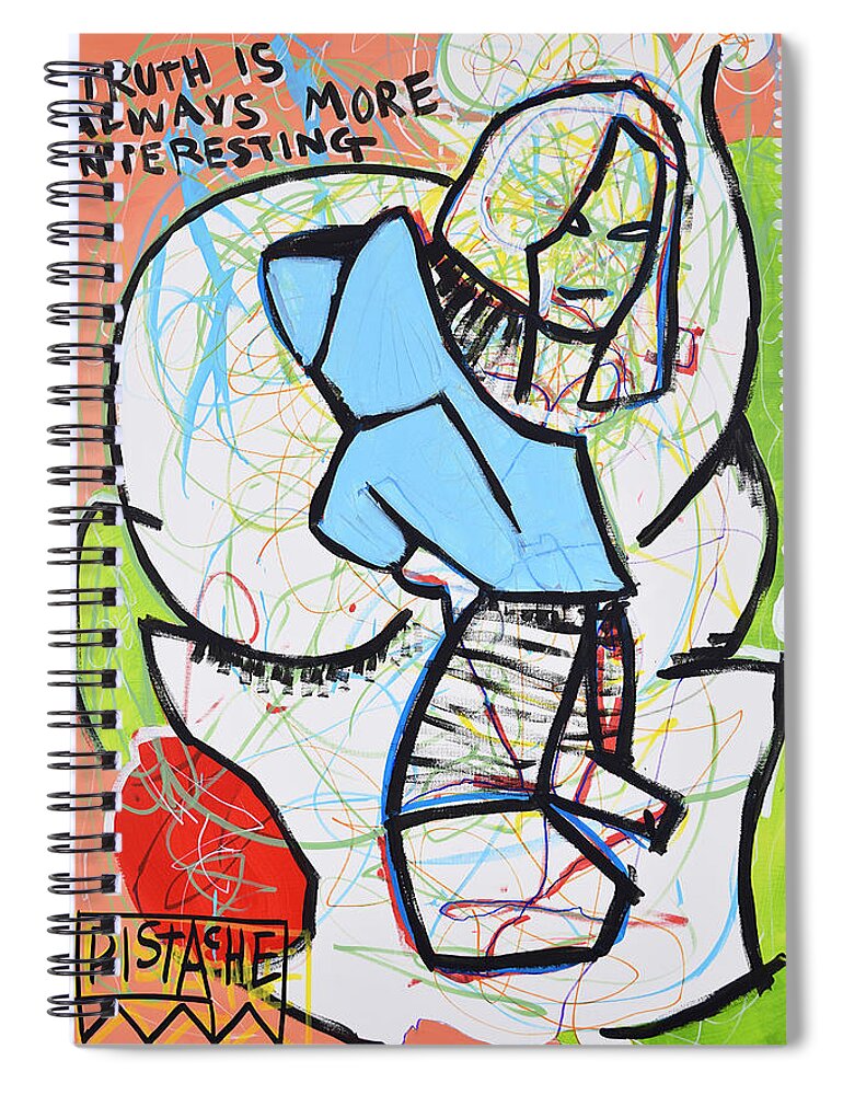 Pop Art Spiral Notebook featuring the painting Truth Or Dare by Pistache Artists
