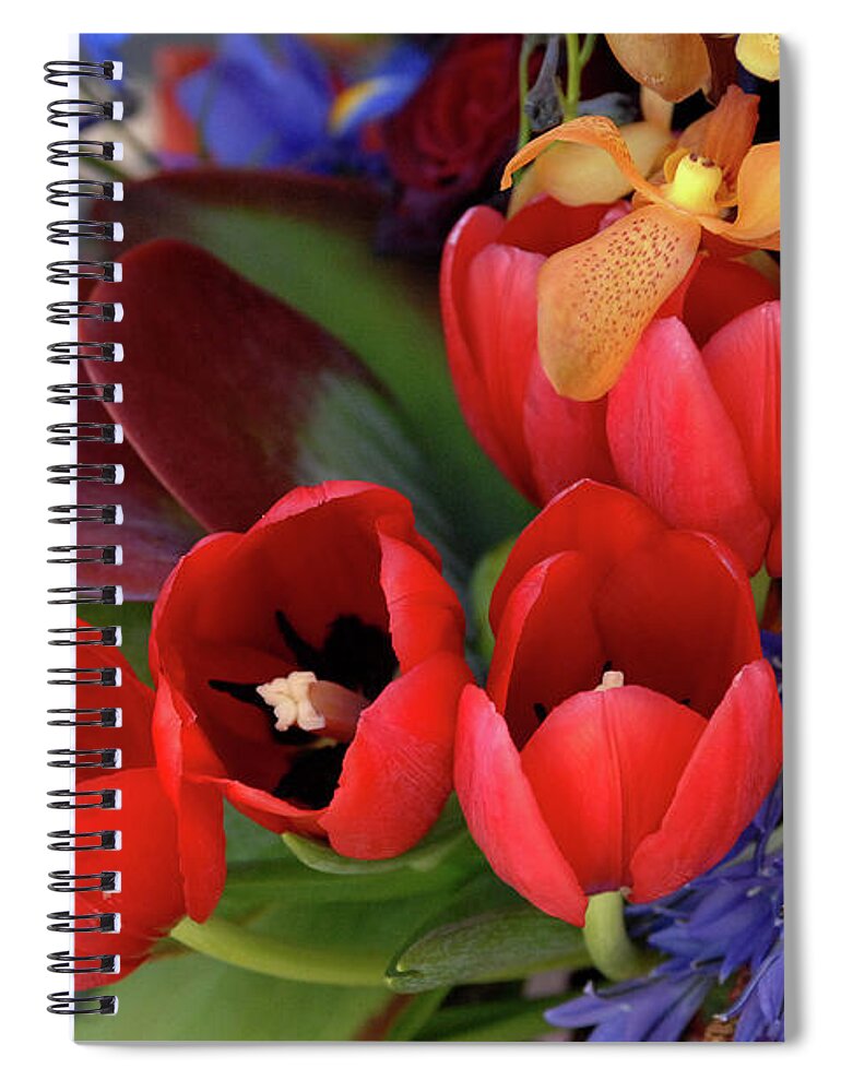Tulip Spiral Notebook featuring the photograph Tulip Bouquet by Bonnie Colgan
