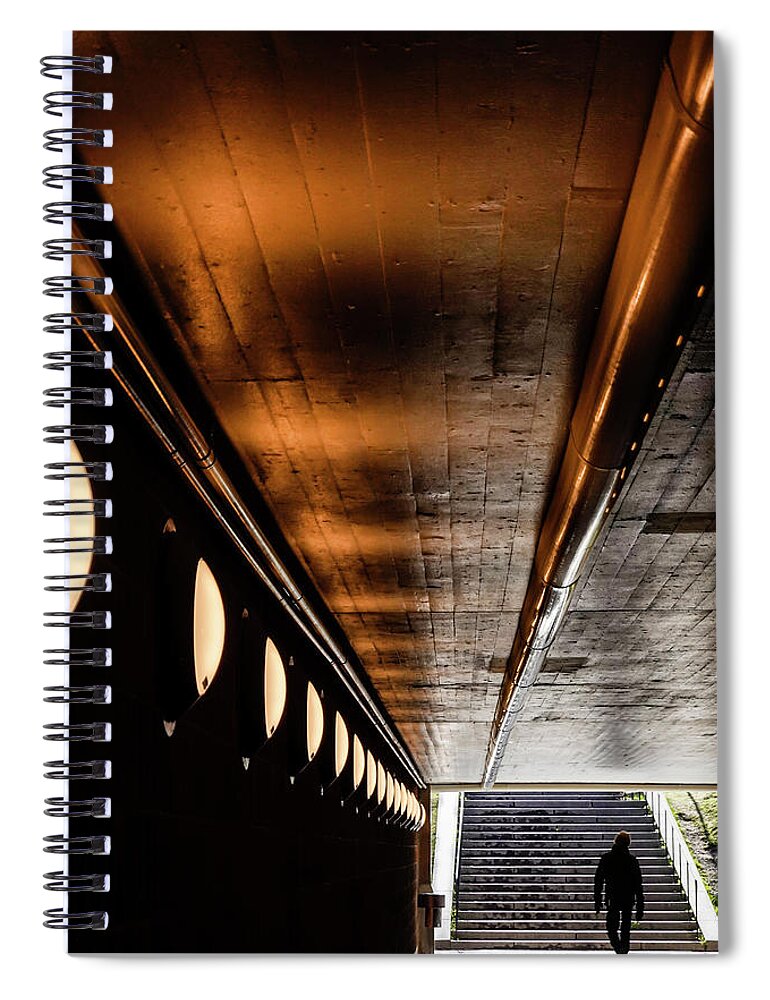 Nordic Spiral Notebook featuring the photograph Tunnel by Alexander Farnsworth
