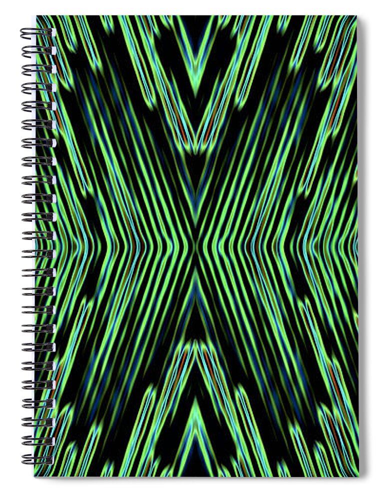 Abstract Art Spiral Notebook featuring the digital art Tunnel Illusion by Ronald Mills