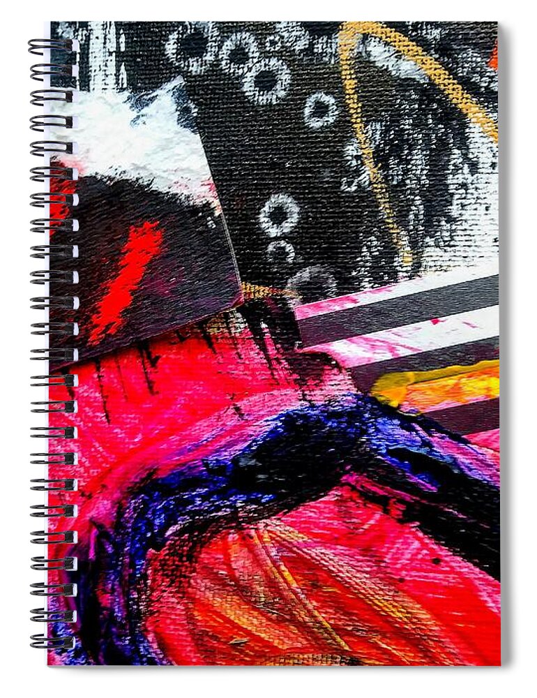 Fine Art Spiral Notebook featuring the mixed media Turbulence 14 by Janis Kirstein
