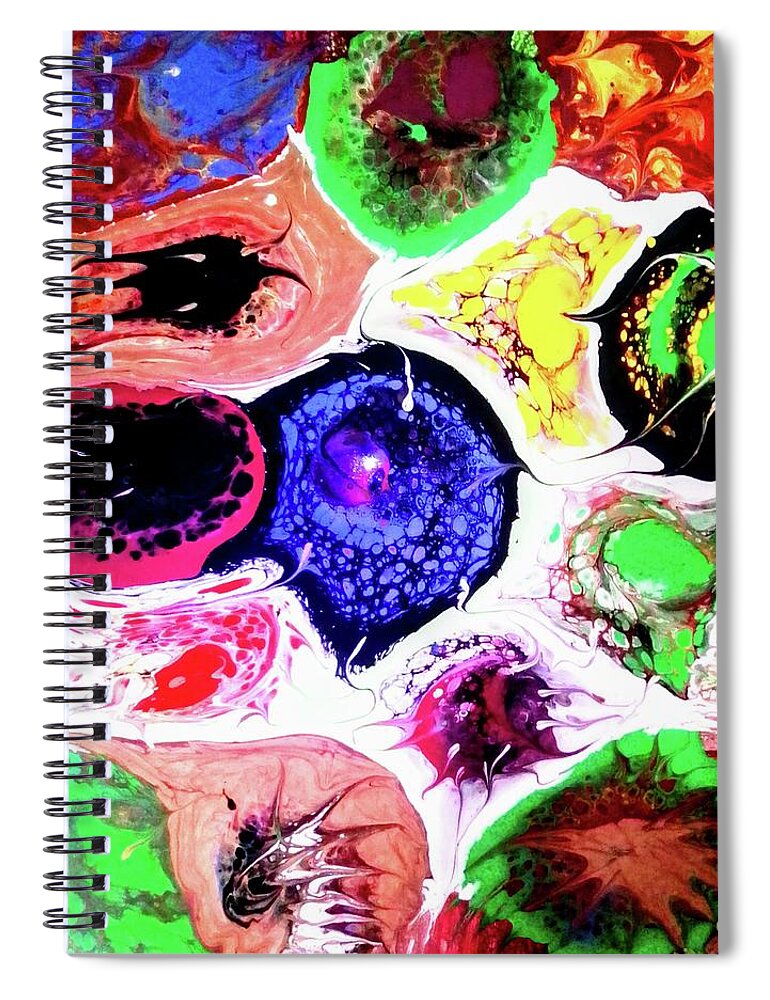 Colres Spiral Notebook featuring the painting Turtle Shell by Anna Adams