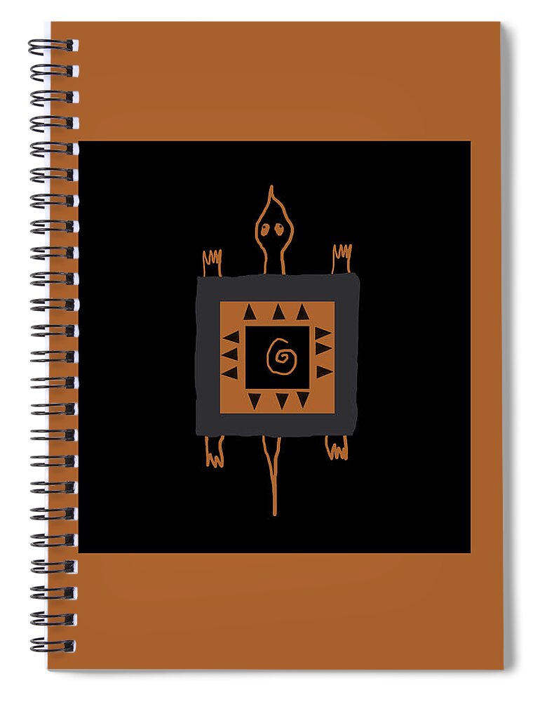 Turtle Spirit Guide Spiral Notebook featuring the mixed media Turtle Spirit Guide by Kandy Hurley