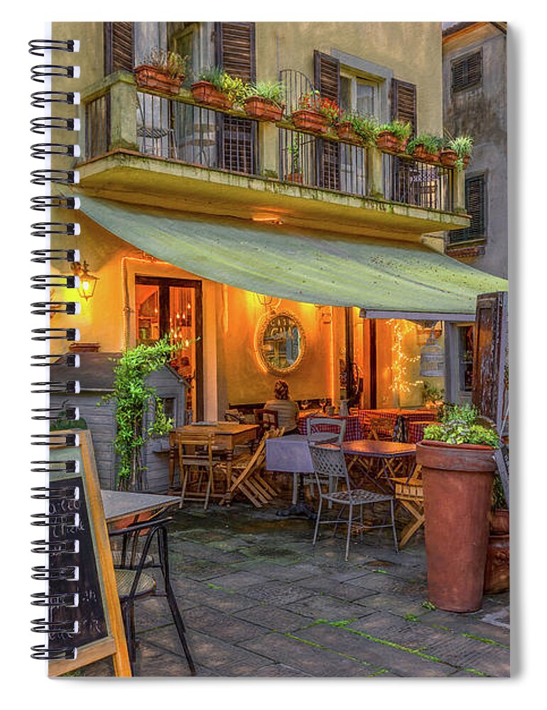 Tuscany Spiral Notebook featuring the photograph Romance in Tuscany by Marcy Wielfaert