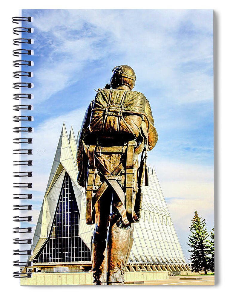 Usaf Academy Spiral Notebook featuring the photograph Tuskegee Airmen Memorial USAF Academy by Tommy Anderson