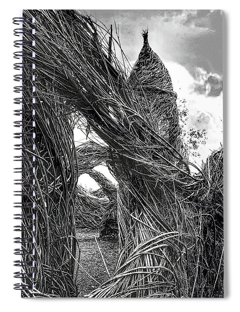 Sculpture Spiral Notebook featuring the photograph Twig Fortress by Jim Signorelli