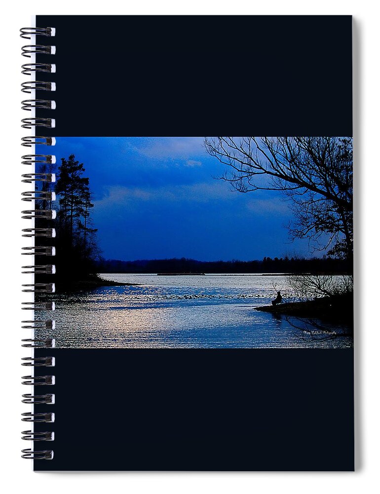 Landscape Spiral Notebook featuring the photograph Twilight Time Fisherman by Mary Walchuck