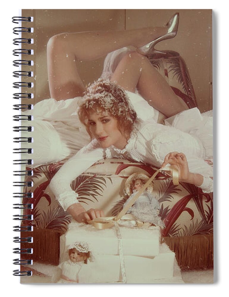 Twins Spiral Notebook featuring the photograph Twins in White 1979 by Steve Ladner