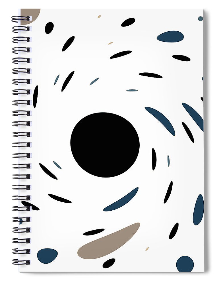 Black Spiral Notebook featuring the photograph Twirl Polka Dots by Amelia Pearn