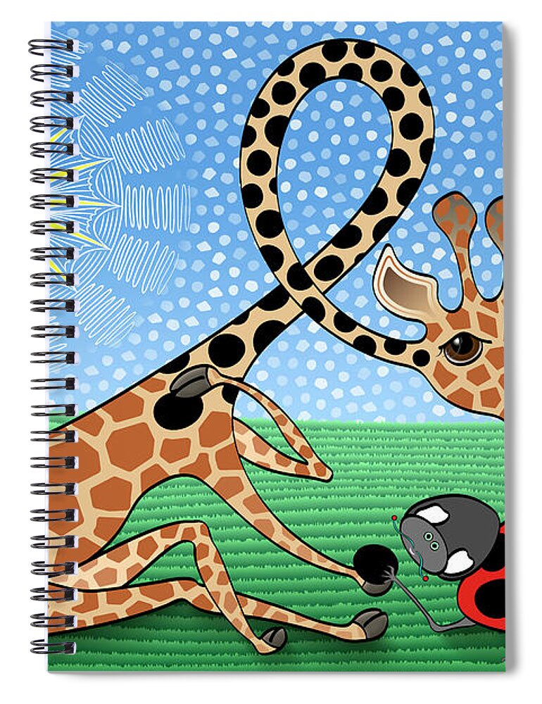 Enlightened Animals Spiral Notebook featuring the digital art Two For You And One For Me by Becky Titus