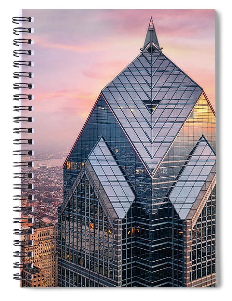 Liberty Place Spiral Notebook featuring the photograph Two Liberty Place PA by Susan Candelario