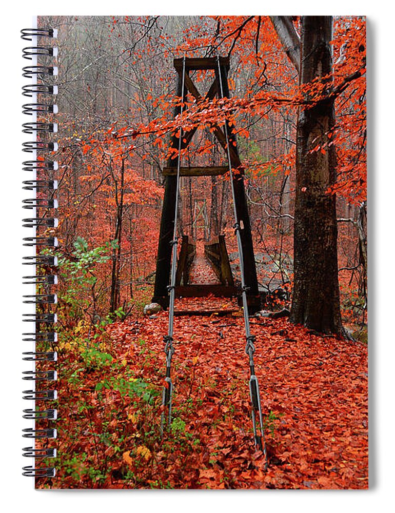 Tye River Appalachian Trail Bridge Spiral Notebook featuring the photograph Tye River Appalachian Trail Bridge 2 by Raymond Salani III