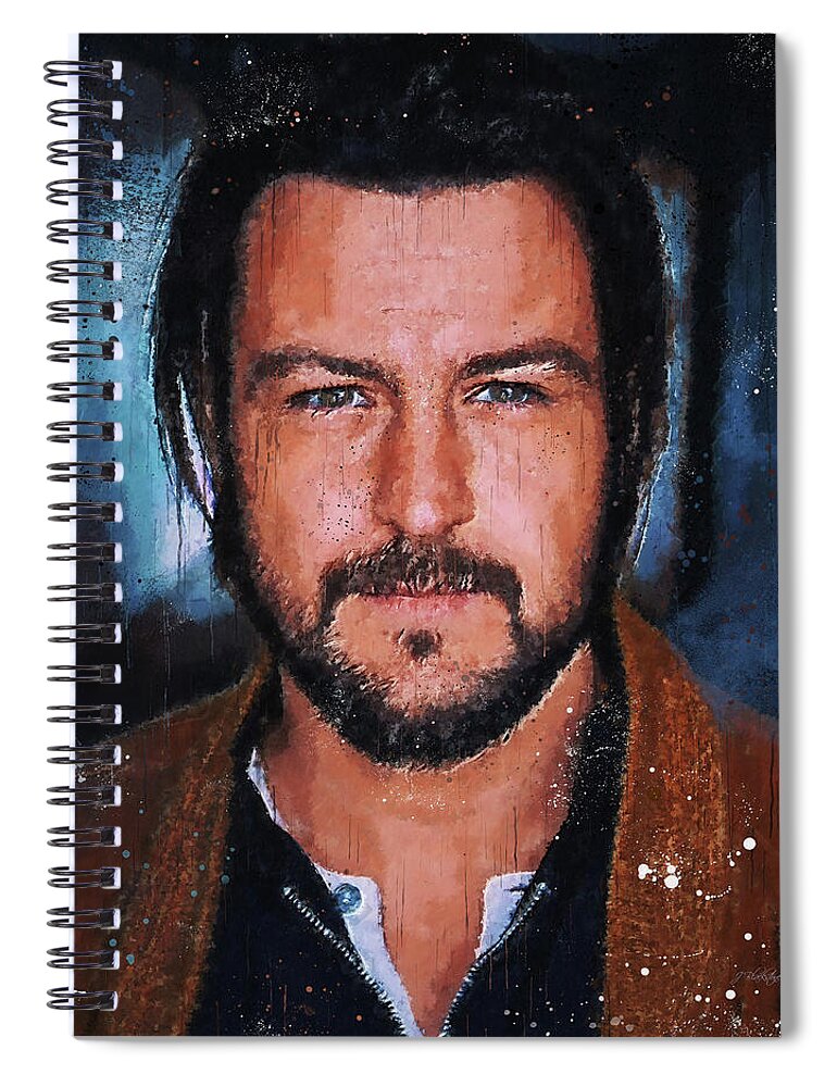 Tyler Hynes Spiral Notebook featuring the painting Tyler Hynes by Jordan Blackstone