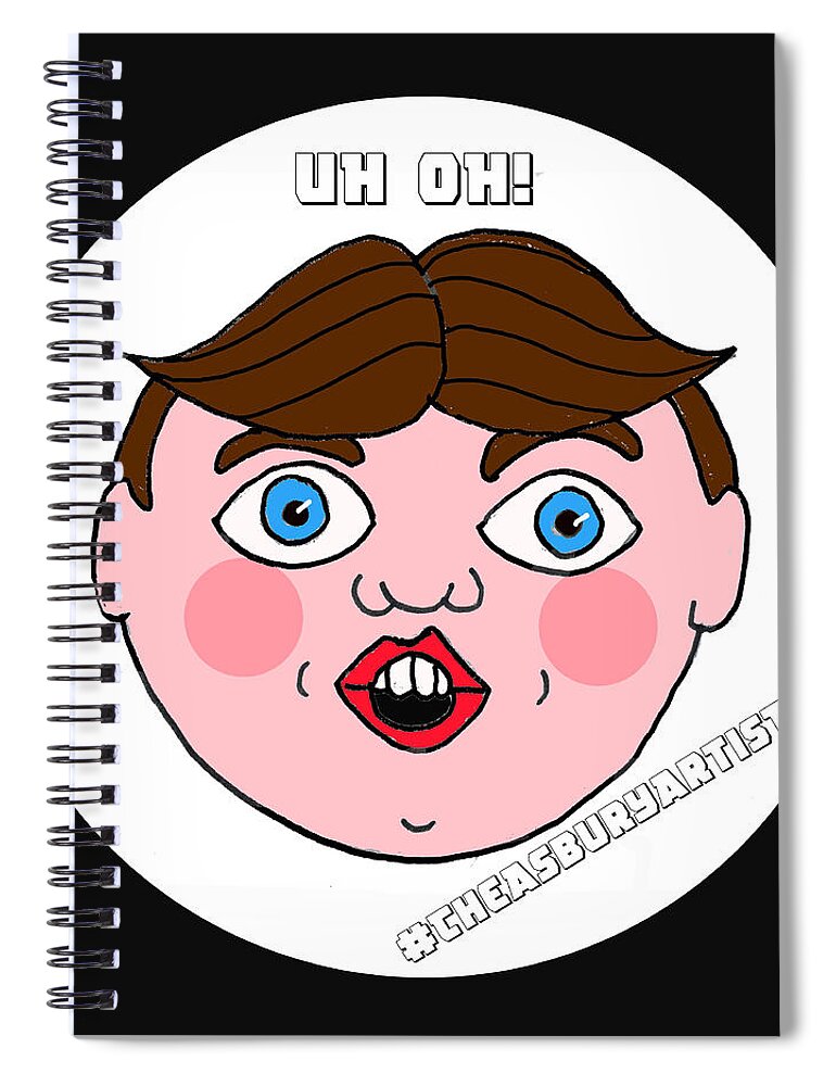 Tillie Spiral Notebook featuring the painting Uh Oh by Patricia Arroyo