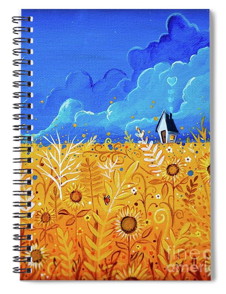 Ukraine Spiral Notebook featuring the painting Ukraine by Cindy Thornton
