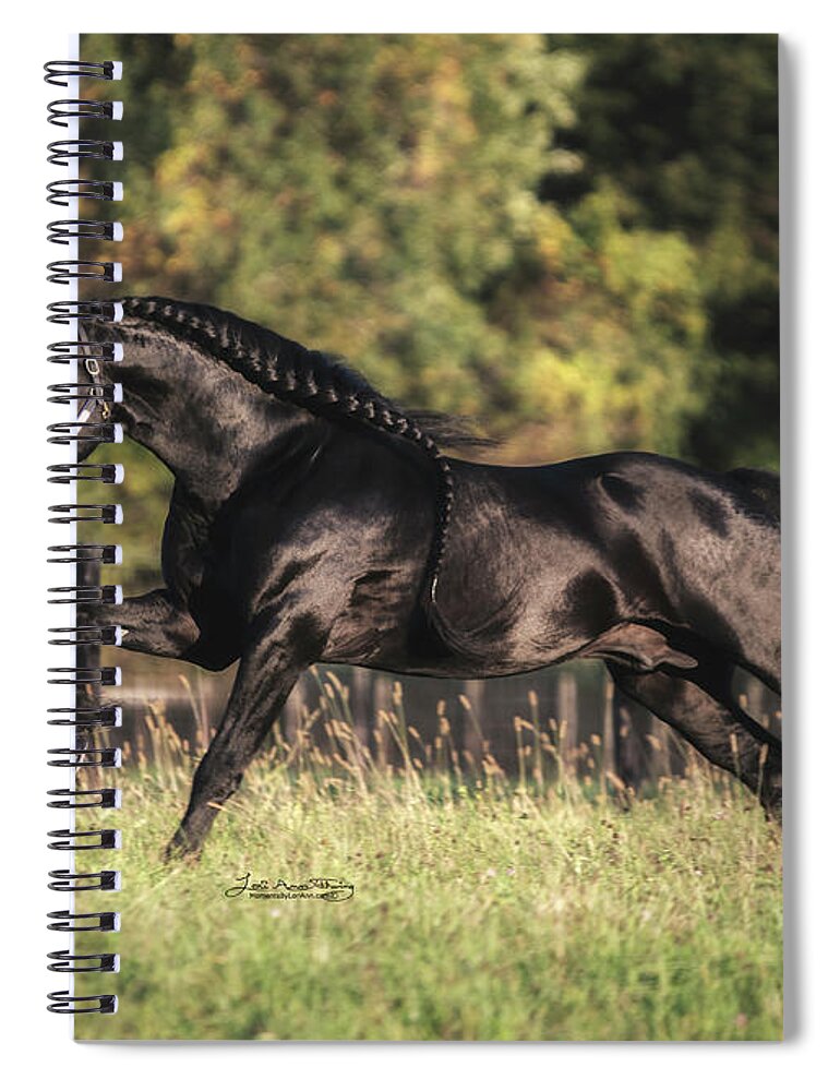 Uldrik Spiral Notebook featuring the photograph Uldrik Cantering by Lori Ann Thwing