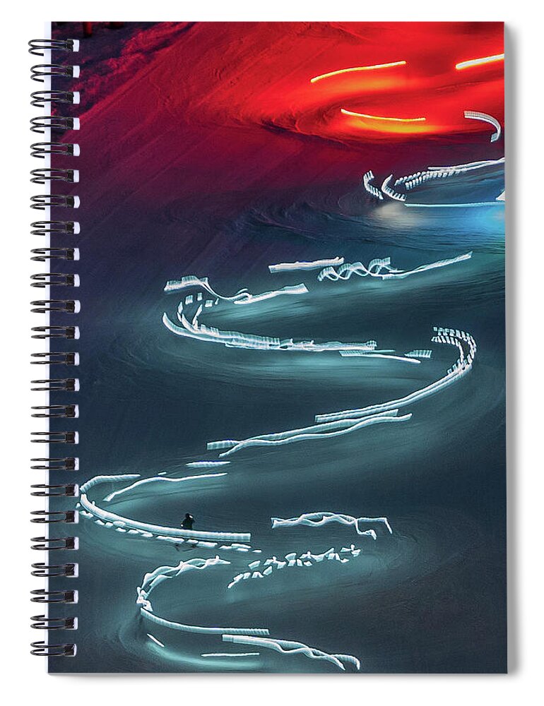 Ski Spiral Notebook featuring the photograph Ullr Fest ski parade 2 by Martin Gollery