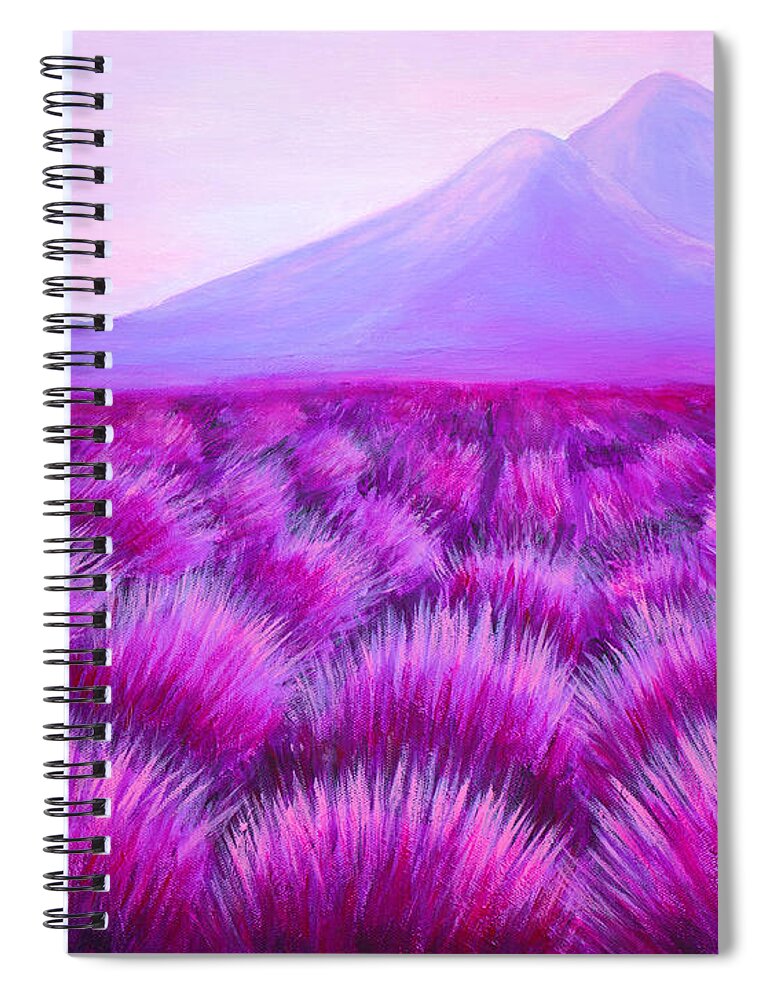 Lavender Spiral Notebook featuring the painting Un Jour De Ete by Iryna Goodall