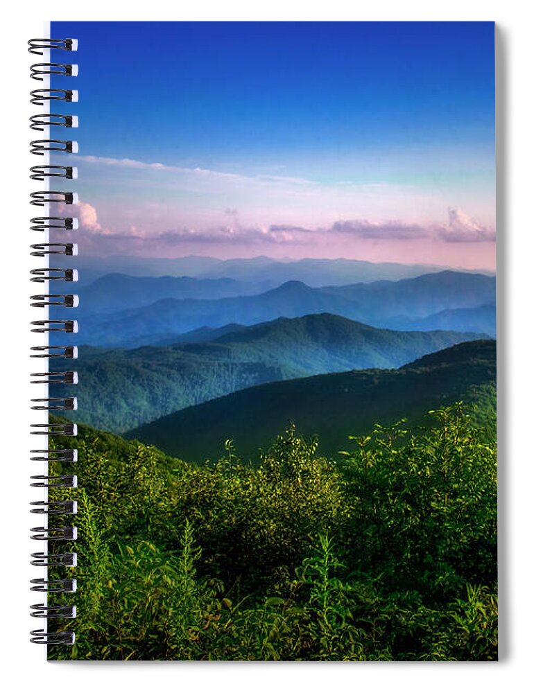 Unaka Spiral Notebook featuring the photograph Unaka Mountain Overlook by Shelia Hunt