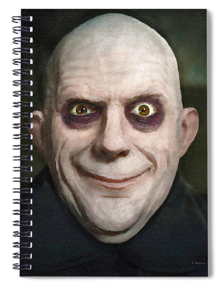 2d Spiral Notebook featuring the photograph Uncle Fester Watercolor FX by Brian Wallace